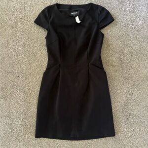 H&M Fashion Star Back Cutout Black Dress sz US 6  New with Tags Career Workwear